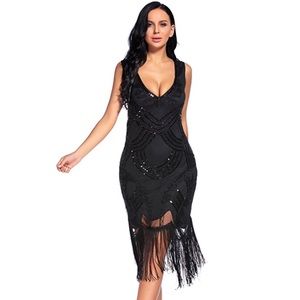 1920s Flapper girl dress